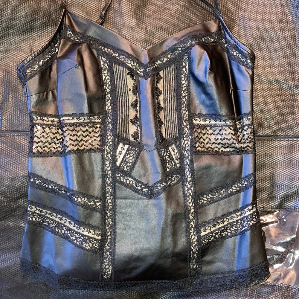 Leather / Sequence Tank Top